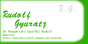 rudolf gyuratz business card